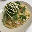 豆腐とカニカマの和風パスタ